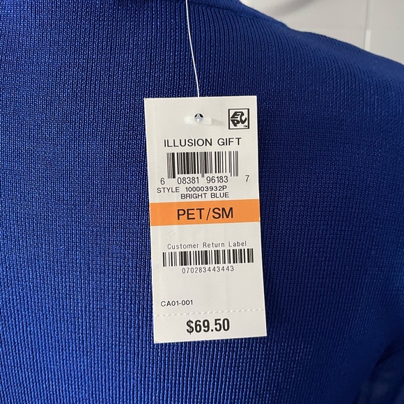 INC International Concepts Blue Mock Turtleneck Size Petite Small NWT - Picture 7 of 8